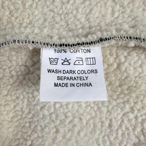 TeamLTD Mens Sherpa Lumberjacket Shacket SzM Flannel Plaid Cotton Workwear Chore - Picture 5 of 10